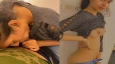 Insta Teen Mallu Girl Showing small Boobs and fucking sucking with BF